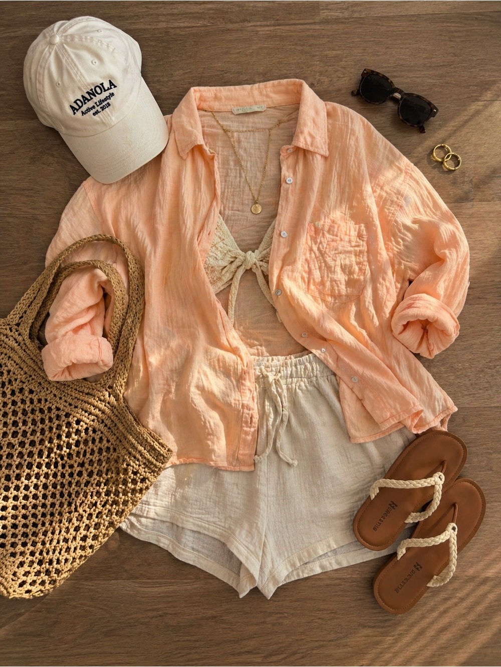 American Eagle Outfitters Light Coral Shirt